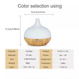 Dark Wood and Glass Ultrasonic Aroma Diffuser with Bluetooth Speaker - 500 ml