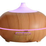 Light Bamboo Ultrasonic Aroma Diffuser with Bluetooth Speaker - 500 ml