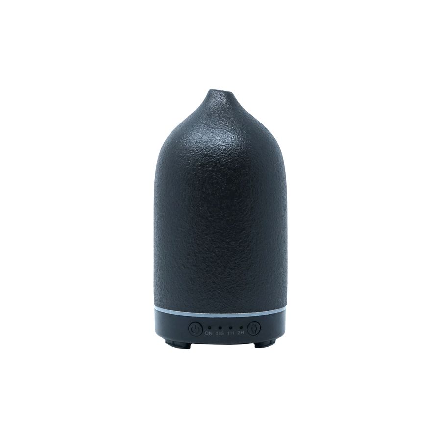 Black Vessel Ceramic Ultrasonic Aroma Diffuser - Multicolor Lights - 100ml