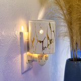 White and Gold Wall Plug-in Aroma Lamp