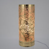 Gold Tropical Leaves Cylinder Oil Burner Lamp