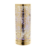 Gold Tropical Forest Cylinder Oil Burner Lamp