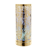 Gold Tropical Forest Cylinder Oil Burner Lamp