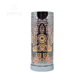 Silver Buddha Cylinder Oil Burner Lamp