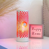 White Dream Catcher Cylinder Oil Burner Lamp