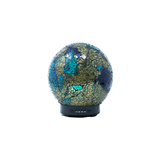 Teal Art Glass Ball Ultrasonic Aroma Diffuser - Multicolor Lights - 160ml