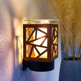 Wooden Box Wall Plug-In Aroma Lamp