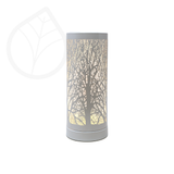 White Forest Cylinder Oil Burner Lamp