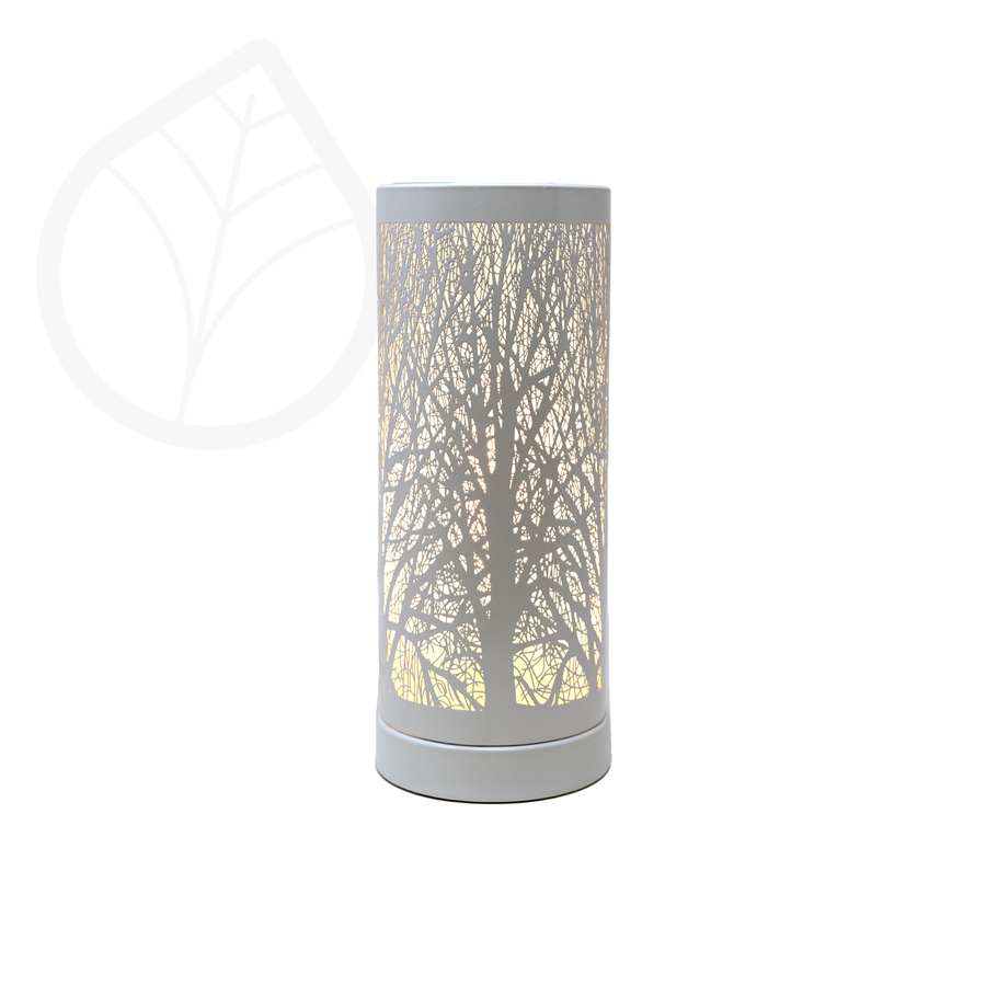 White Forest Cylinder Oil Burner Lamp