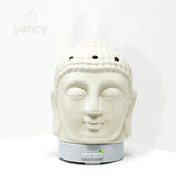 White Buddha Ceramic Ultrasonic Aroma Diffuser - Multicolor Lights - 100ml