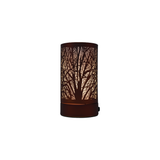 Bronze Forest Cylinder Oil Burner Lamp