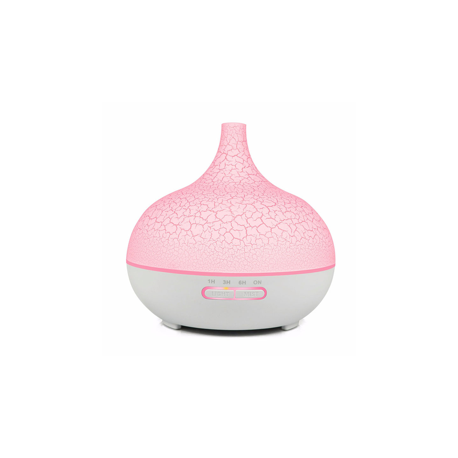 White Wood and Glass Ultrasonic Aroma Diffuser with Bluetooth Speaker - 500 ml